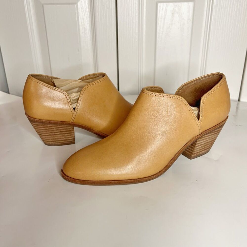 Madewell Gloria Buttery Leather Ankle Slip On Block Heel Pointed Toe Shoe Boot